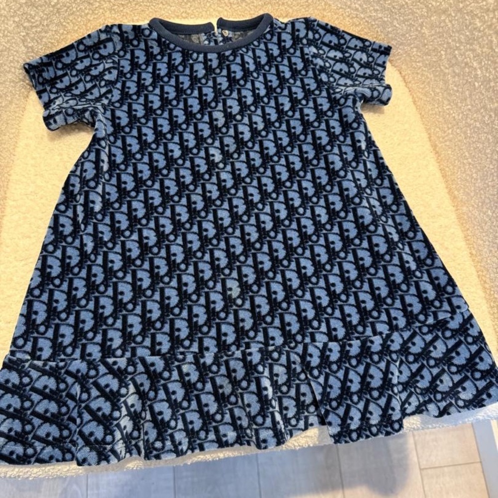 Dior Kids Dress in Blue and Black